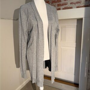 Love Ellie Gray Open Front Cardigan Sweater